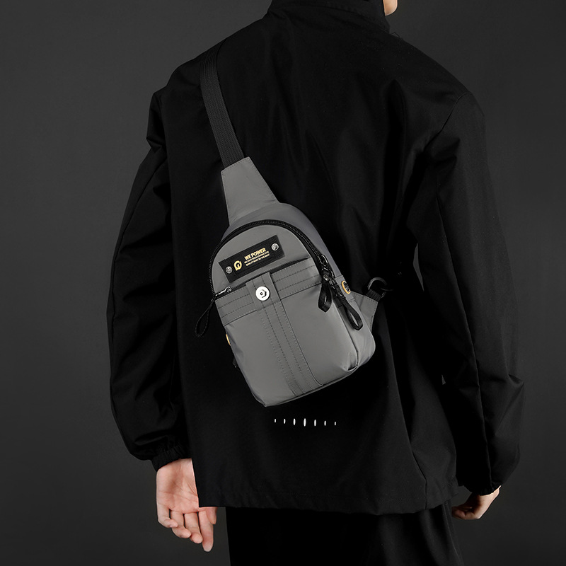 WEPOWER's new men's portable single-shoulder crossbody bag, multi-functional travel and leisure backpack, and outdoor commuting chest bag Specification drawing