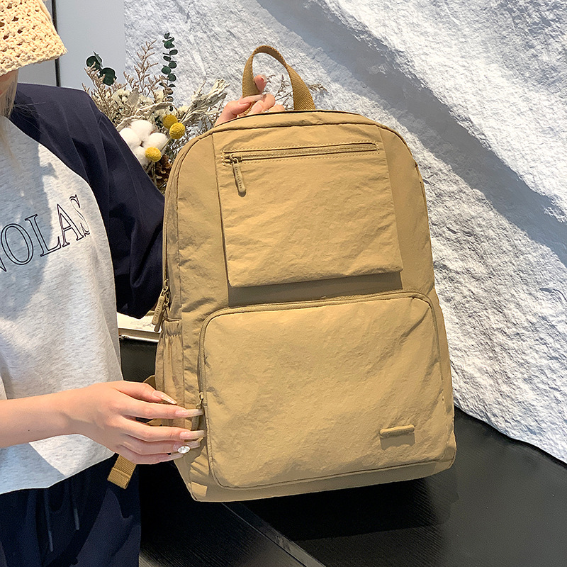 Colorful Fox Korean version nylon backpack for women, student style, large capacity, simple, casual and light for commuting Specification drawing