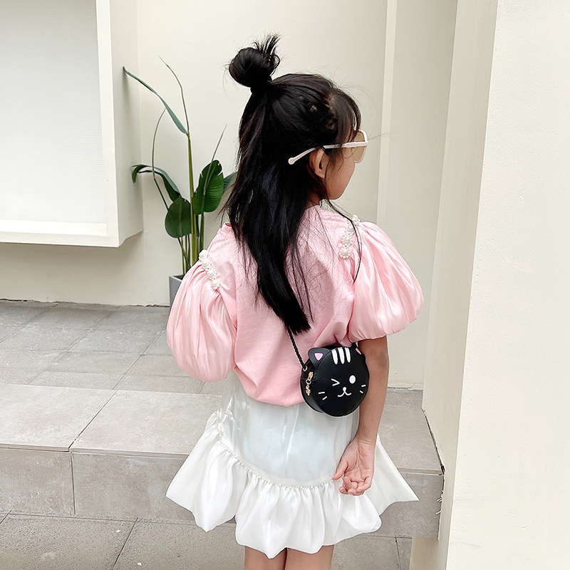 The 2022 new style of little girl bags, fashionable small bags, coin purses, super beautiful Little girl cat bags, crossbody bags, cute and trendy Specification drawing