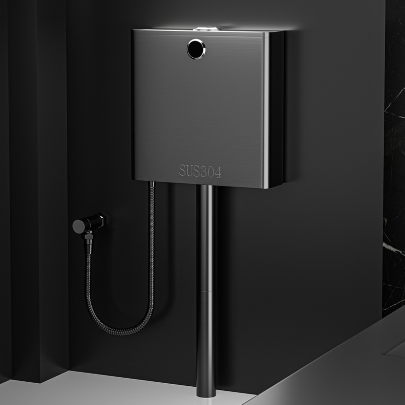 304 stainless steel flushing water tank, household bathroom squat toilet, toilet water tank, wall-mounted squat toilet, water-saving tank details Picture