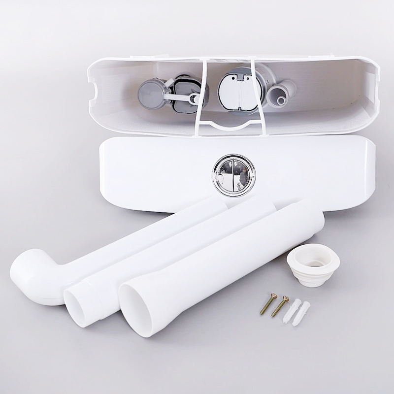 Modern and simple squat toilet water tank, double-button hand-pressed toilet water tank, flushing device, household bathroom water pump Application Scenario