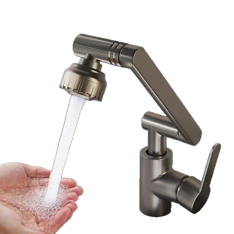 Maneki Neko faucet, washbasin, kitchen and bathroom, hot and cold household basin, washbasin, washbasin, faucet, mechanical arm Item Picture