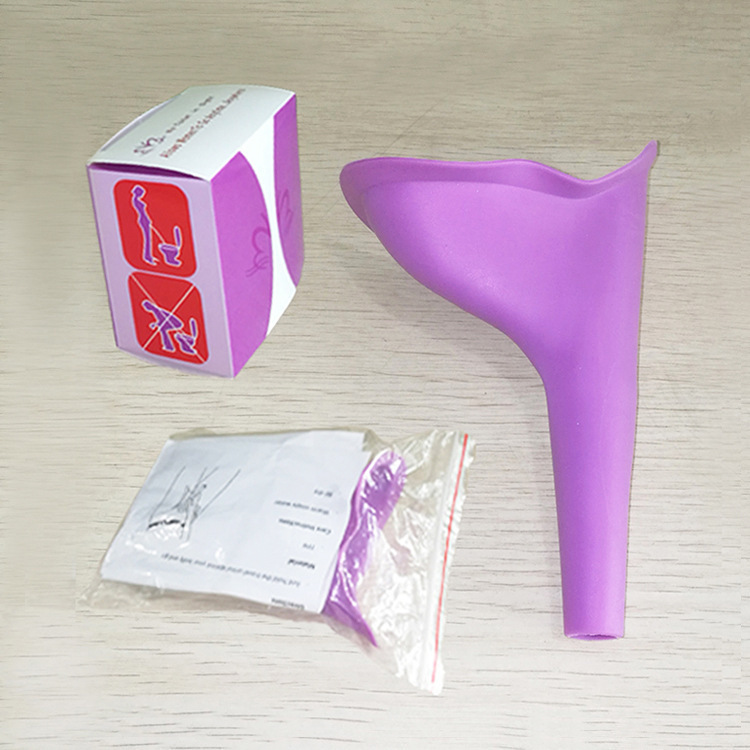 Emergency silicone standing urinals for women on the go, foldable portable urinals, daily necessities for long-distance travel details Picture