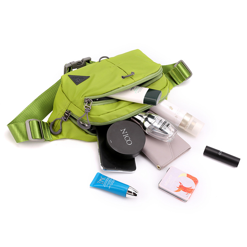 New cross-border outdoor sports waist bag, waterproof chest bag, crossbody bag, fitness running phone storage bag, cycling waist bag Specification drawing