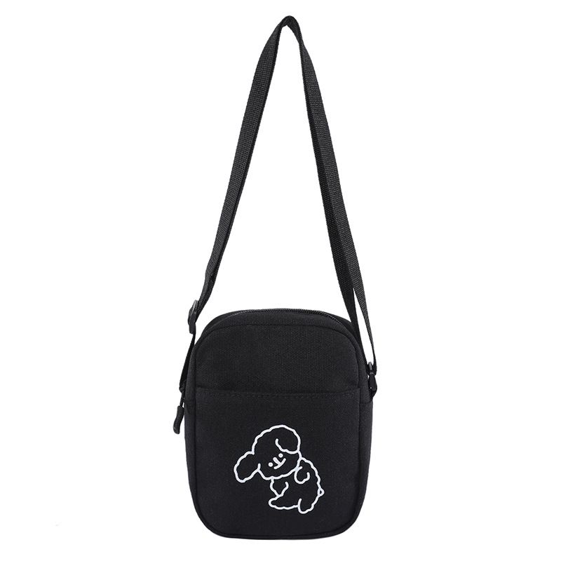 New Japanese-style Harajuku cute cartoon canvas bag, vintage girl crossbody bag, Korean Instagram soft girl small bag Item Picture