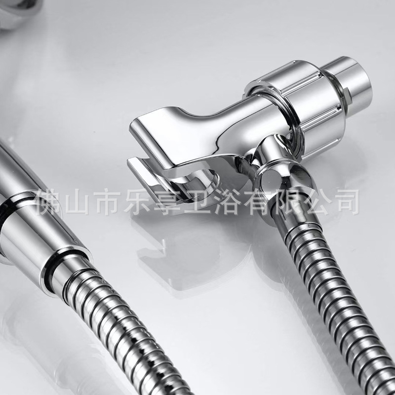 Cross-border shower hand-held showerhead fixed base, American bracket, shower head accessories, copper ball seat, crossbar hanging frame Application Scenario