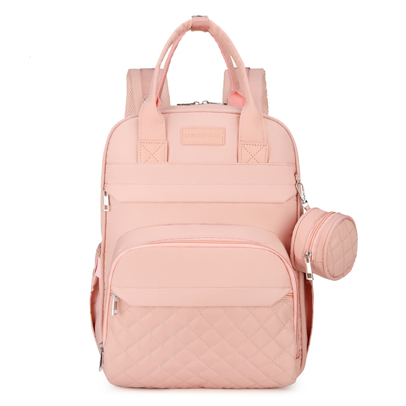 Cross-border exclusive for mother and baby bags, 2025 new large-capacity portable travel diaper bag for both shoulders, printable Mommy bag Item Picture