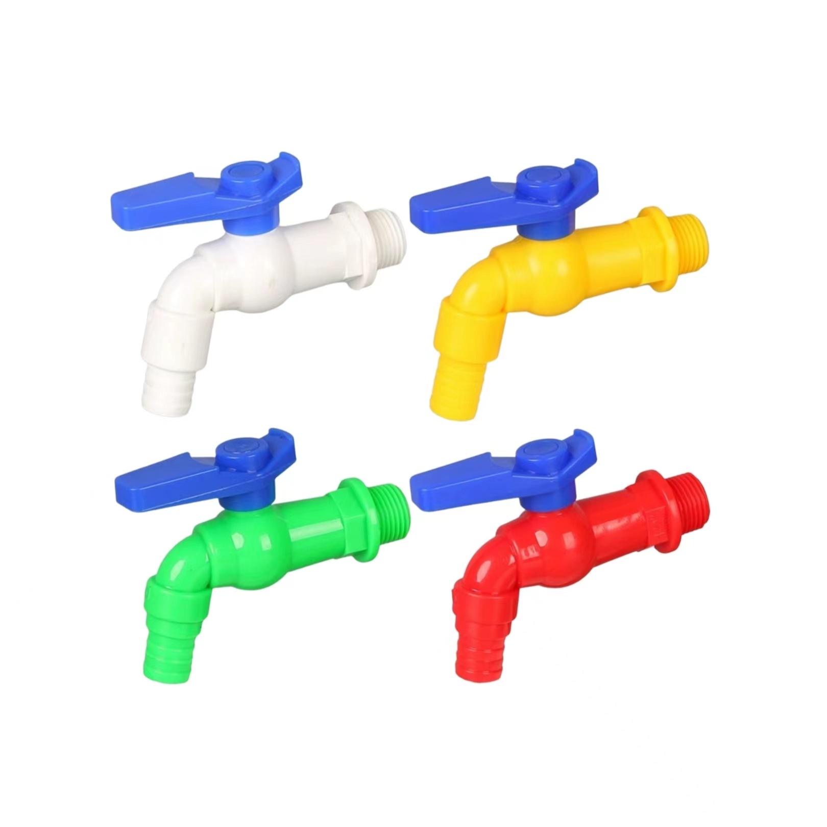 Wholesale colored plastic faucets, ball-core high-flow quick-boiling faucets, washing machine faucets, and foreign trade faucets full figure