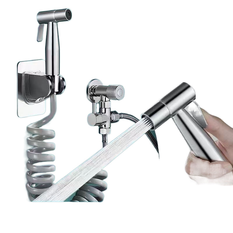 Non-disassembly Angle valve toilet spray set, bathroom companion flushing device, feminine washing device, household water pressurized nozzle supply chain Item Picture