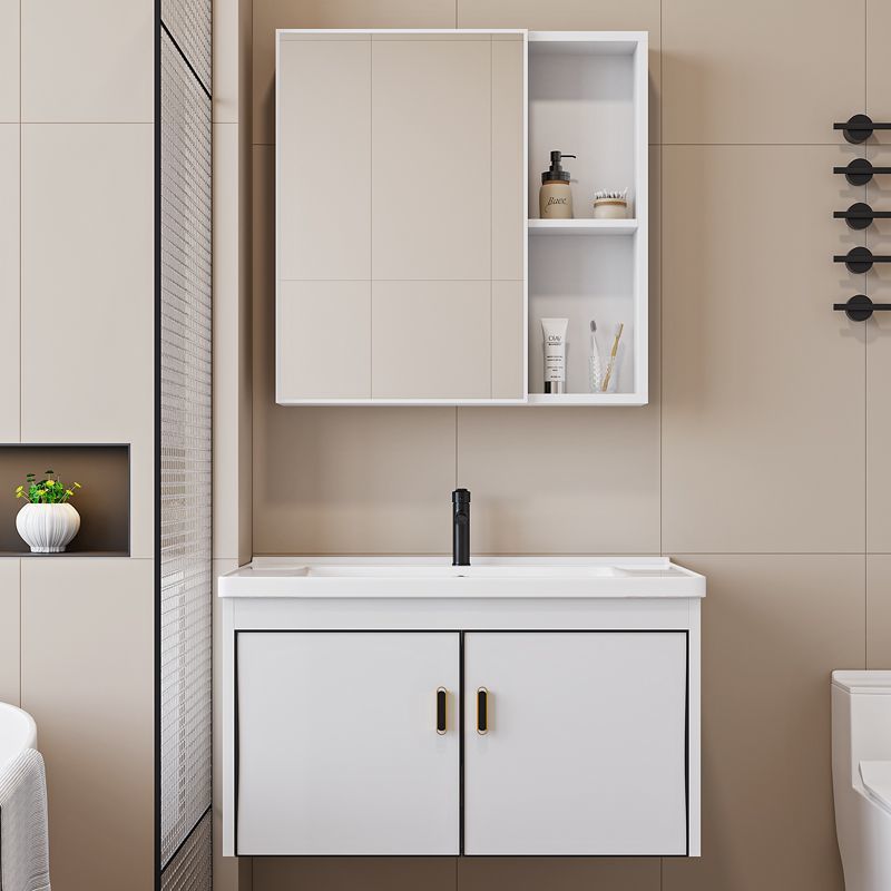 Balcony space aluminum bathroom cabinet, small-sized washbasin combination, bathroom washbasin combination, waterproof washbasin cabinet Specification drawing
