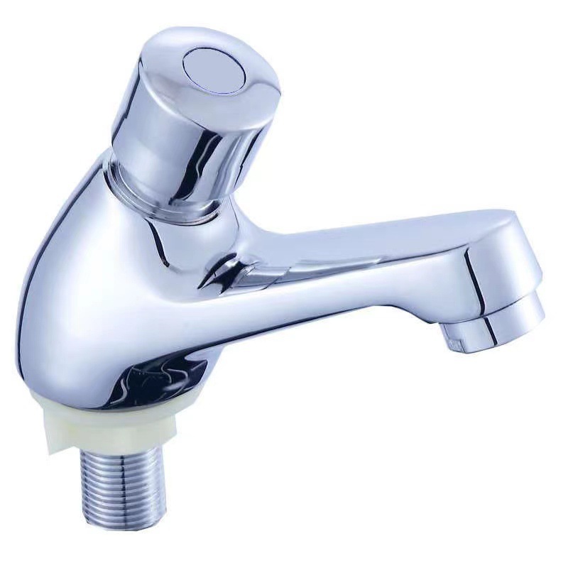 Copper washbasin press the delayed washbasin faucet, hand press the delayed faucet, public hygiene washbasin faucet details Picture