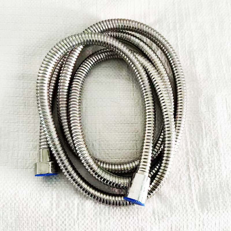 1.5-meter and 2-meter encrypted explosion-proof flexible hose for bathroom water heaters, silver stainless steel shower hose, general accessories wholesale details Picture