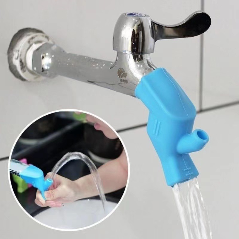 Silicone faucet extender connector, water channel, universal splash-proof wonder device, water diverter, extension device, hand sanitizer Application Scenario