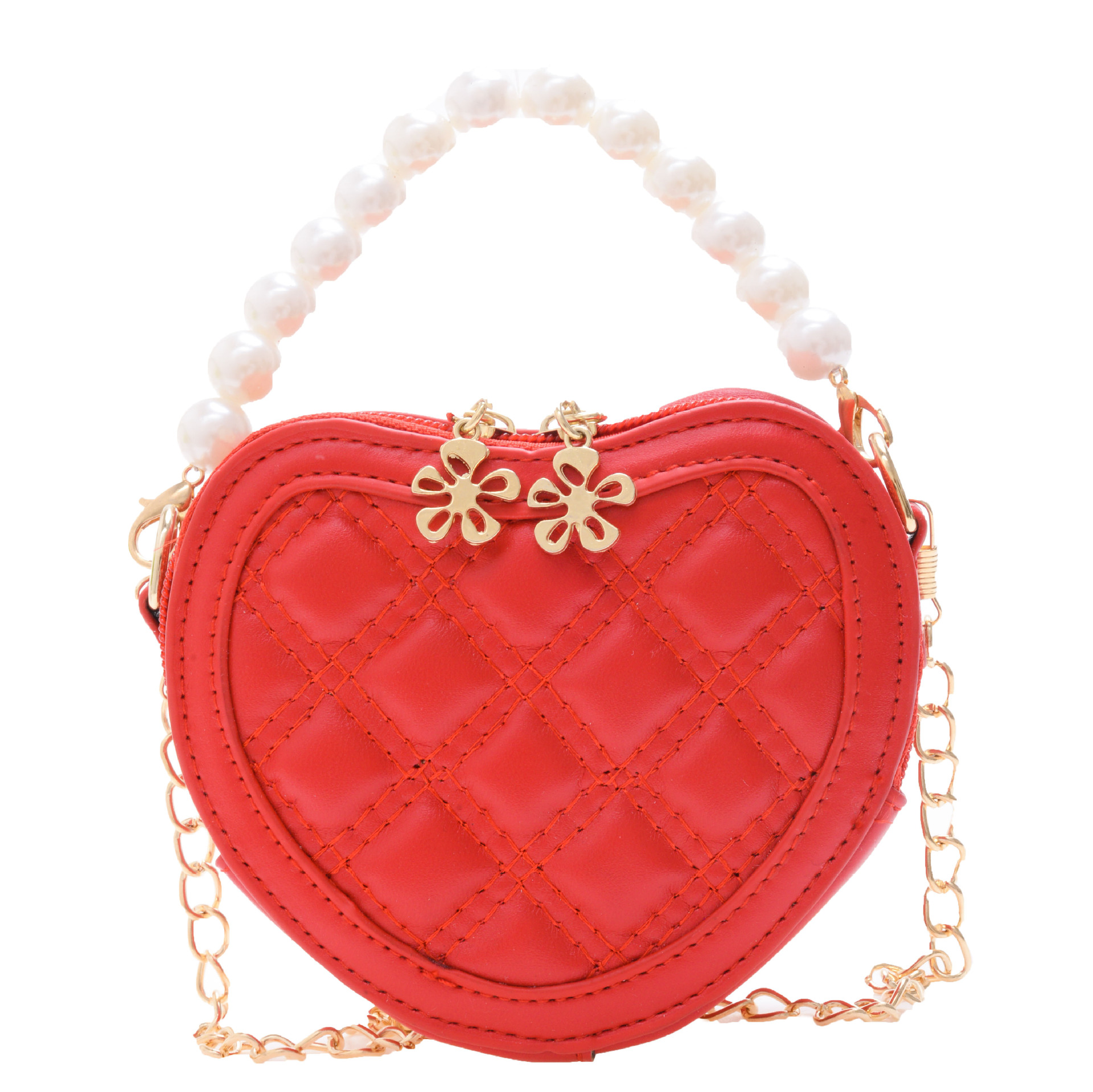 New children's small round bag 2021 new style fashionable diamond-shaped little Chanel mini single-shoulder bag chain stylish crossbody bag Item Picture