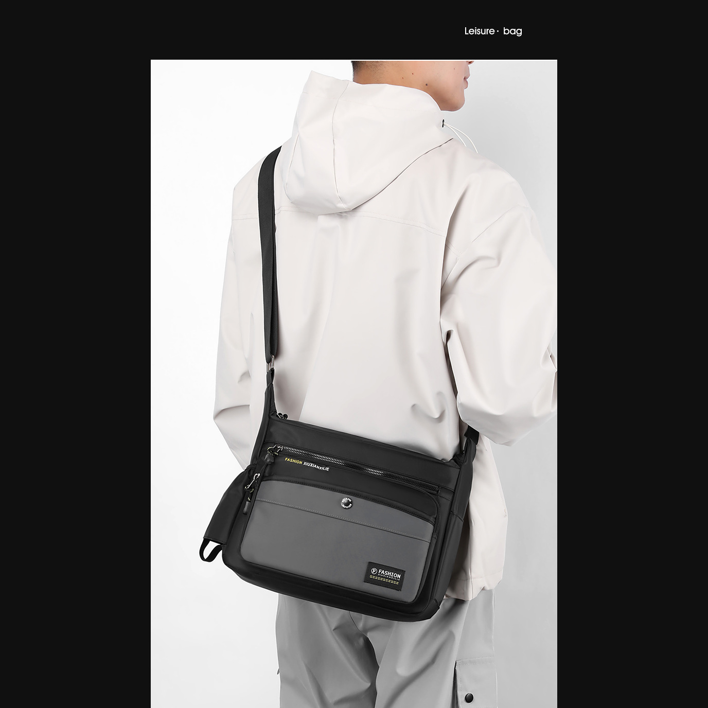 Simple and large-capacity crossbody bag, casual Oxford fabric business crossbody bag, multi-layer cashier street stall bag, men's single-shoulder bag Application Scenario
