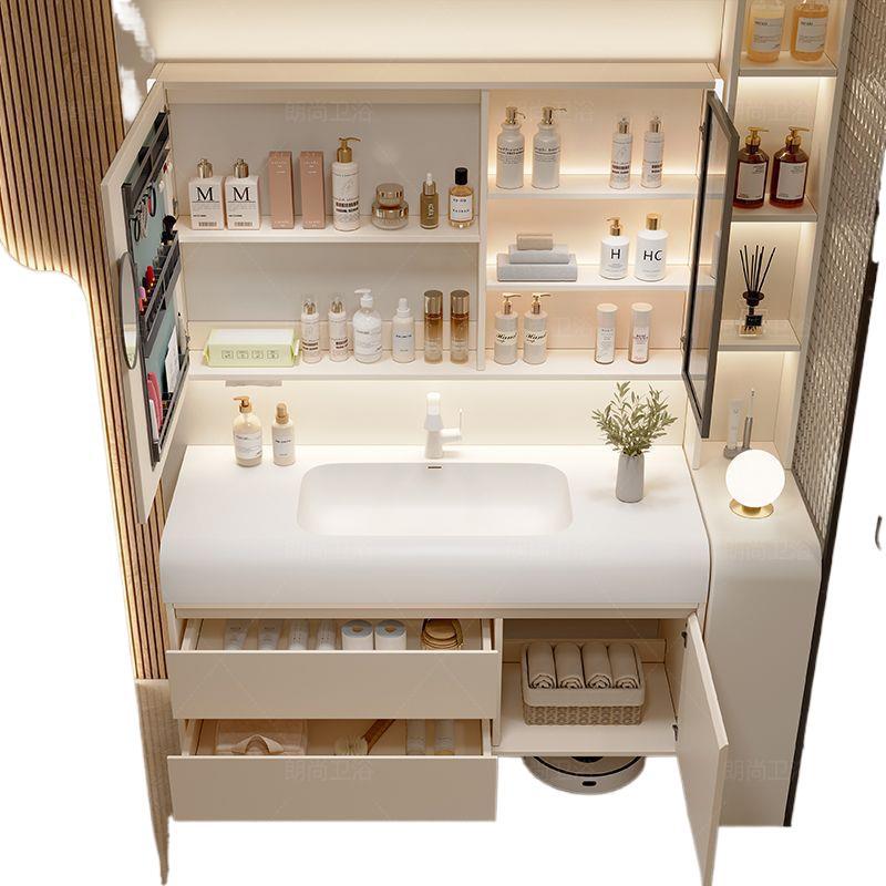 Modern and simple Keli skin-resistant one-piece basin, bathroom cabinet, washbasin, bathroom washstand, washbasin cabinet combination Item Picture