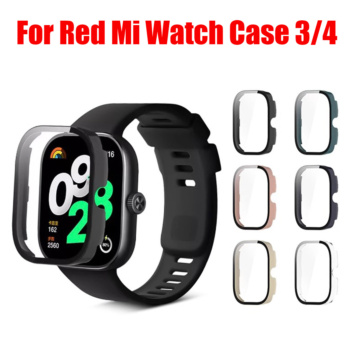Suitable for Redmi Watch4 protective case watch4/5, Redmi Watch4 integrated case and film smart watch case Item Picture