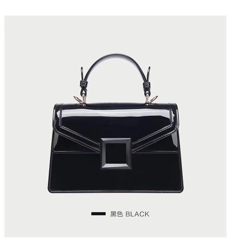 Clearance jelly bag, transparent pvc women's bag, gradient color small square bag, handbag, single-shoulder crossbody women's bag in stock Item Picture