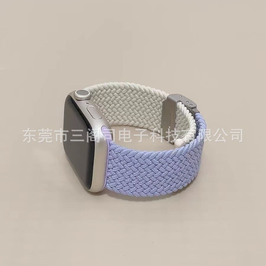 This integrated buckle braided watch strap is suitable for Applewatch bands and for Huawei and Samsung nylon braided ones Application Scenario