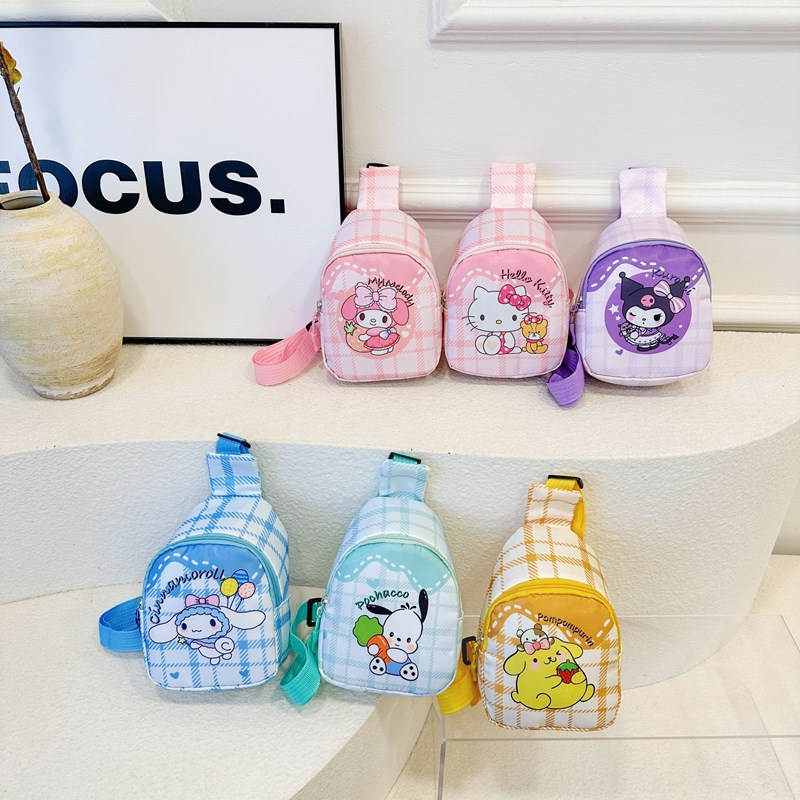 New cartoon children's chest bag, cute kindergarten schoolbag, fashionable children's crossbody backpack, snack toy single-shoulder bag full figure