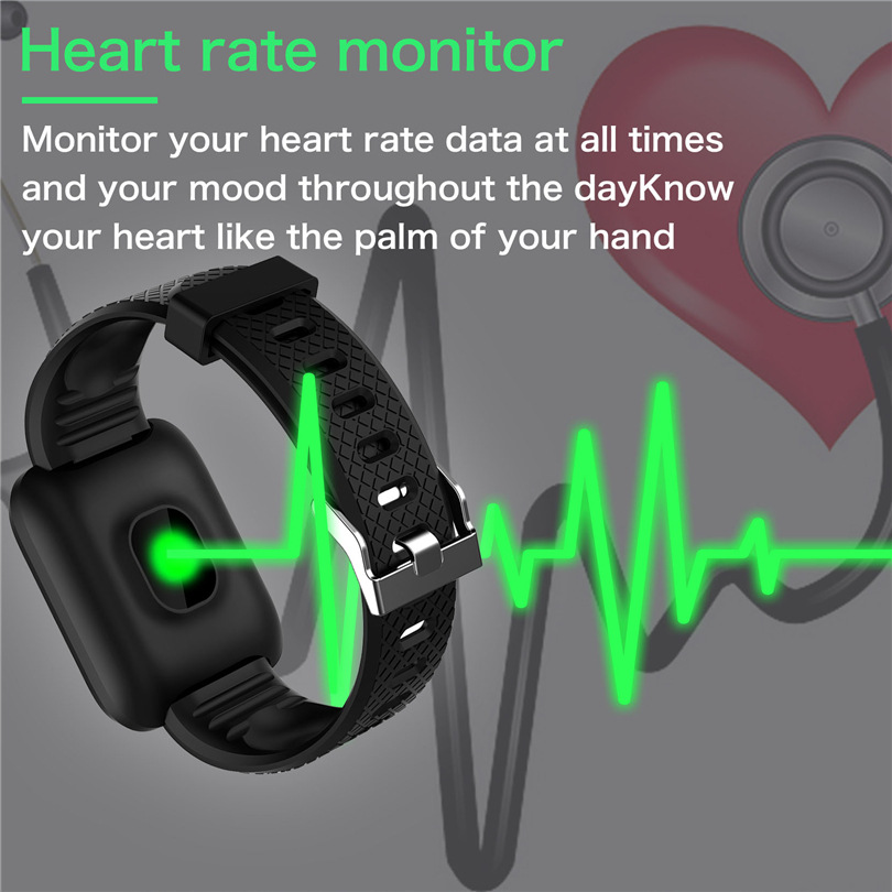 116plus Color Screen Smart Bracelet D13 Real-time heart Rate and sleep Monitoring Gift Cross-border Huaqiangbei Watch Factory Specification drawing