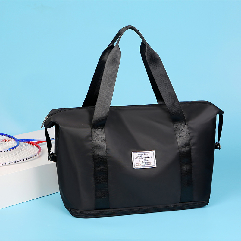 Wholesale travel bags, sports and fitness bags, foldable dry-wet separated travel bags, large-capacity student handbags, printed Specification drawing