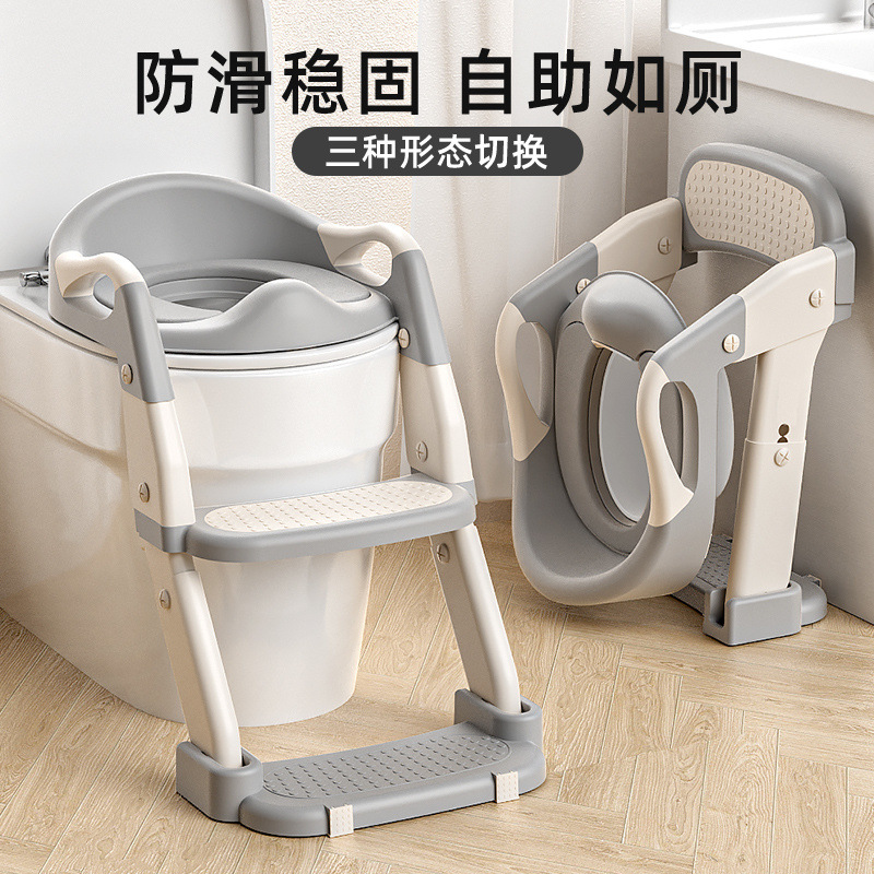 Children's step toilet, folding toilet for 3-6 years old, squat toilet, children's urine bucket, enlarged household toilet stool for children, wholesale details Picture
