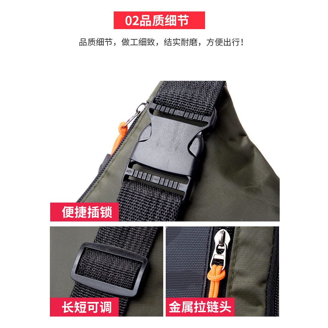 New waterproof waist bag for men, casual, simple, large-capacity cash register change crossbody bag, versatile, trendy and sporty chest bag Application Scenario