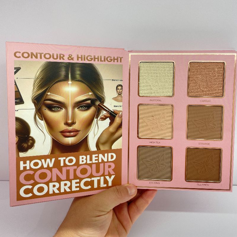 eyeshadow blush Blush Grooming tray Cardboard eyeshadow Book eyeshadow Book Eyeshadow three layers Specification image
