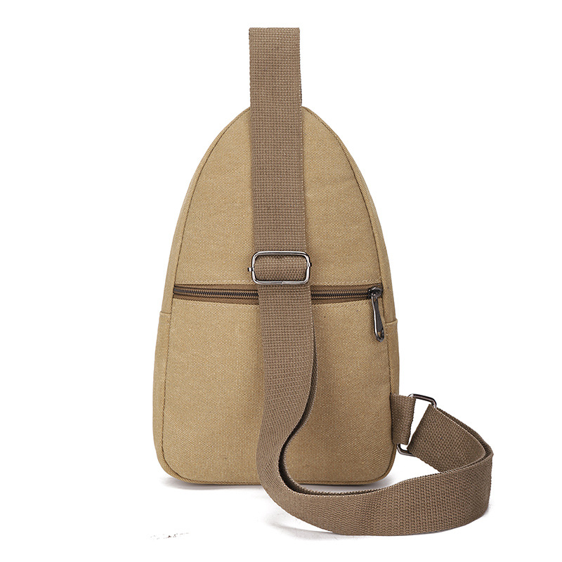 Chest bag Men's multi-layer large-capacity convenient chest bag, single-shoulder canvas wear-resistant crossbody chest bag Item Picture