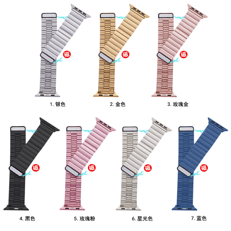 Suitable for apple watch strap, iwatch stainless steel magnetic strap, apple watch 89SE, Samsung Huawei gt Specification drawing