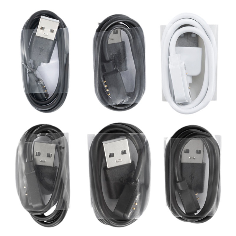 Universal smartwatch 4P2P 3u magnetic charging cable, 2-pin or 4-pin children's smartwatch juice cup charging cable Item Picture