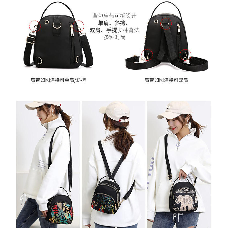 Wholesale and consignment of new versatile and fashionable backpacks for women, artistic Chinese-style ethnic bags, crossbody bags and simple backpacks Application Scenario