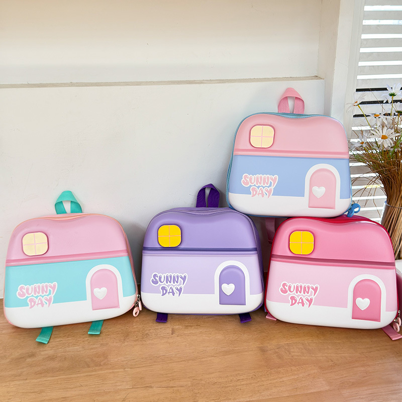 New flashing light children's schoolbag hard shell bag for boys and girls aged 2 to 6 cartoon backpack, lightweight and lightweight kindergarten schoolbag full figure