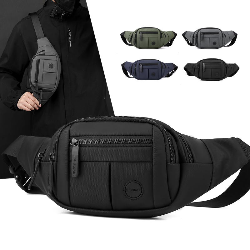 WEPOWER's new waist bag for men, a casual Korean-style lightweight single-shoulder bag, a fashionable and sporty single-shoulder chest bag, and a crossbody bag full figure