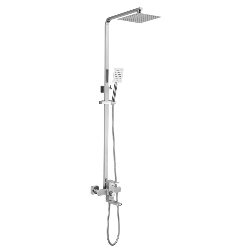 Kaiping's best-selling 304 stainless steel square shower head, cold and hot portable lifting top shower head set Item Picture
