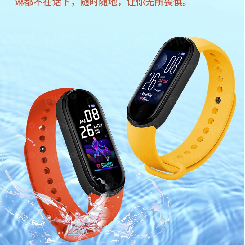 Cross-border M5 smart bracelet, step count, heart rate, blood pressure, blood oxygen, health, sleep monitoring, sports bracelet factory direct sales details Picture