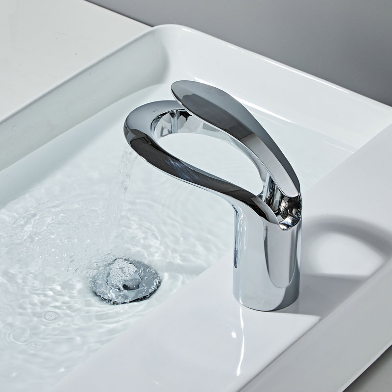 Creative waterfall washbasin faucet, hotel bathroom hot and cold water faucet, household European-style faucet Specification drawing