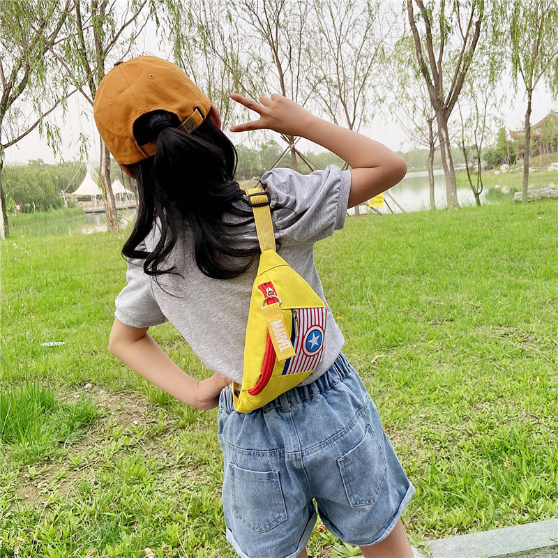 2022 New mini printed single-shoulder bag, cartoon anime waist bag, crossbody bag, cute chest bag, Harajuku style neutral Specification drawing