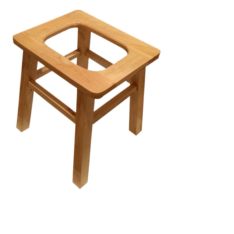 Toilet stool for the elderly, pregnant women, adults, household solid wood bathroom toilet, toilet seat, mobile toilet, sturdy toilet chair Item Picture