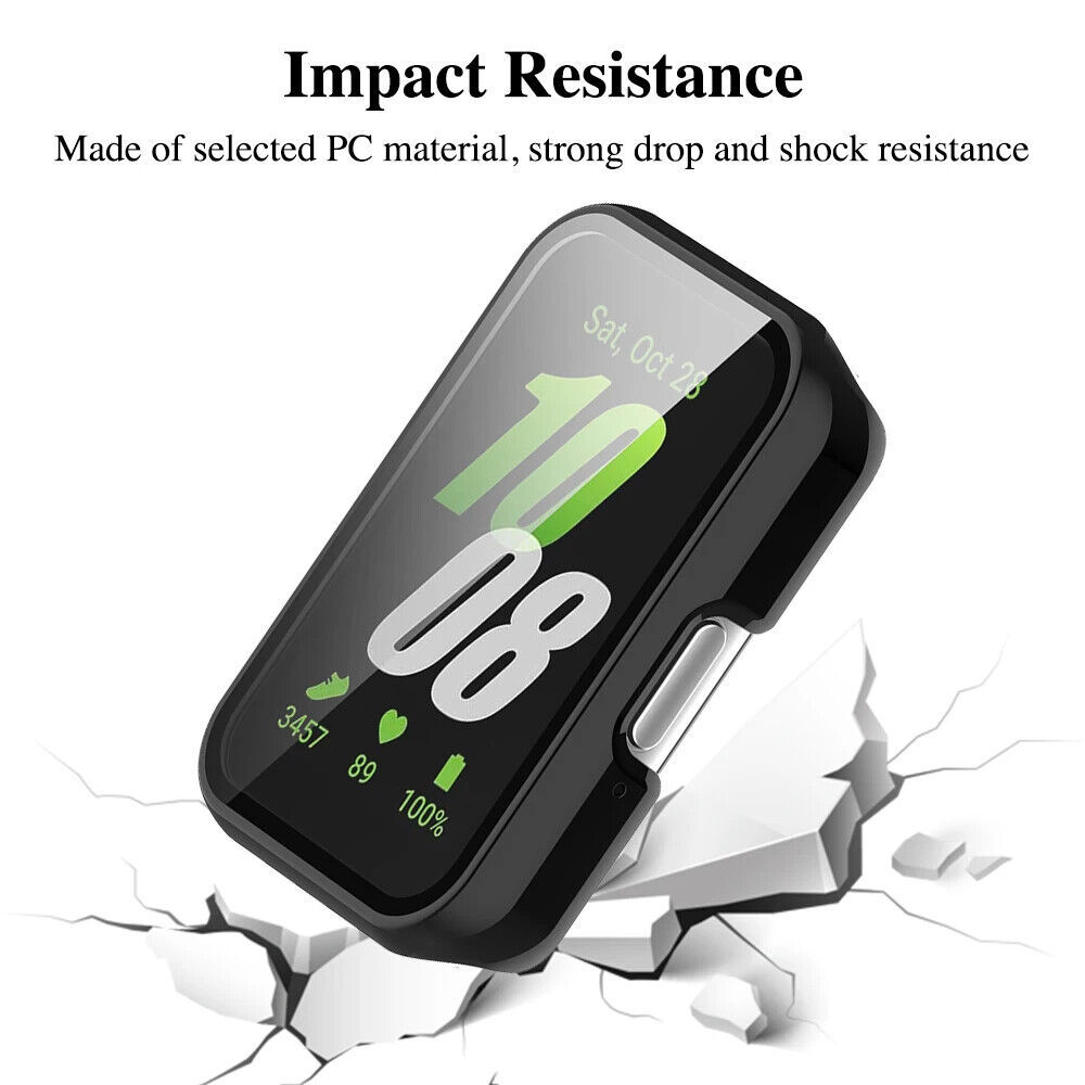 This is a protective case for the Samsung FIT3 wristband, featuring a PC matte finish and a solid color glossy finish with an integrated case and film Specification drawing