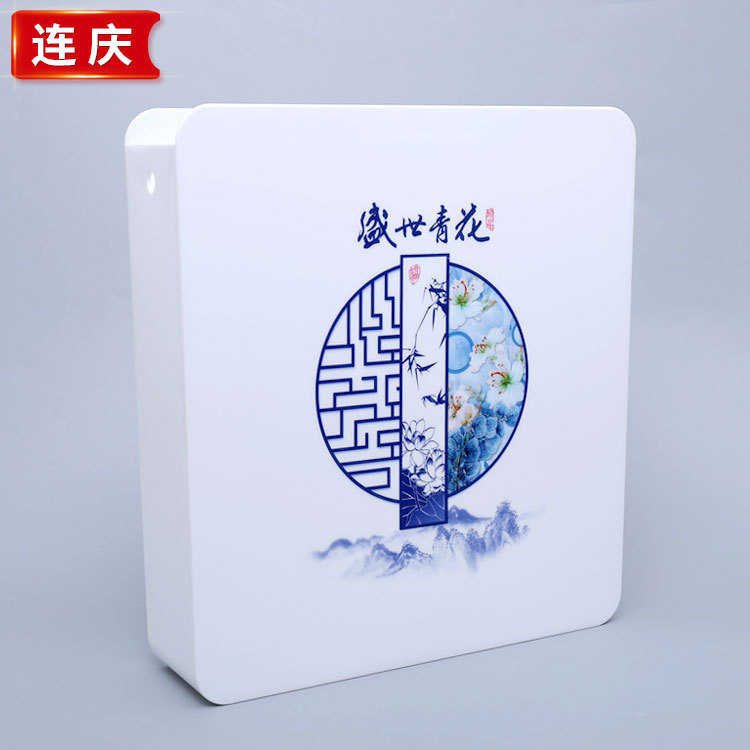 No. 9 printed toilet water tank, bathroom toilet water tank, sanitary ware accessories, squat toilet, flushing water tank Specification drawing