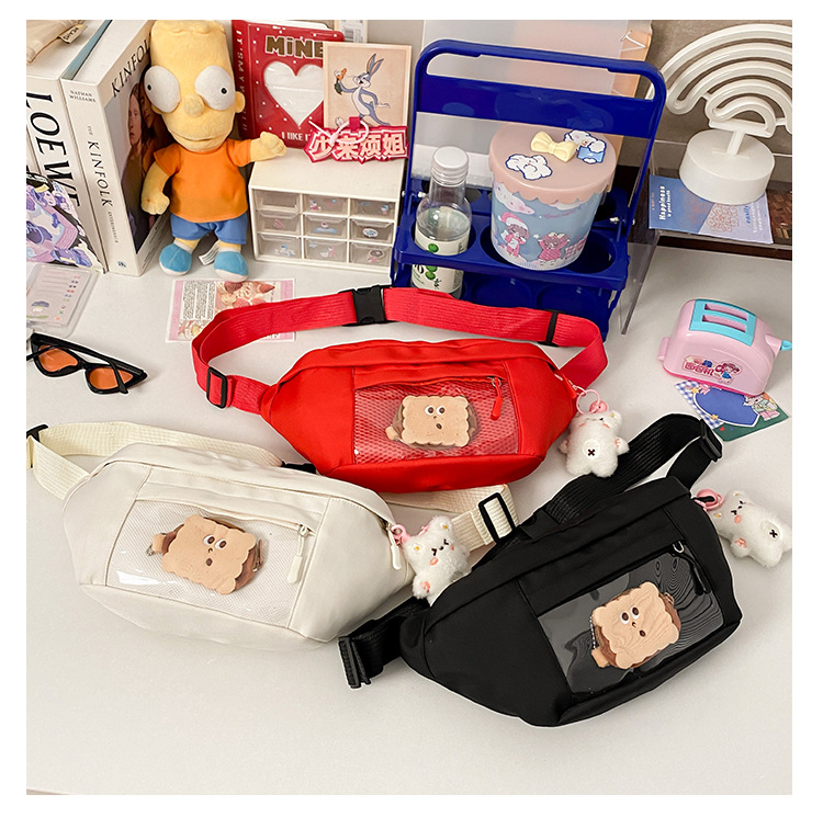Japanese-style Instagram niche chest bags are selling well. Simple and versatile solid-color crossbody bags and Instagram student fresh single-shoulder bags are also selling well full figure