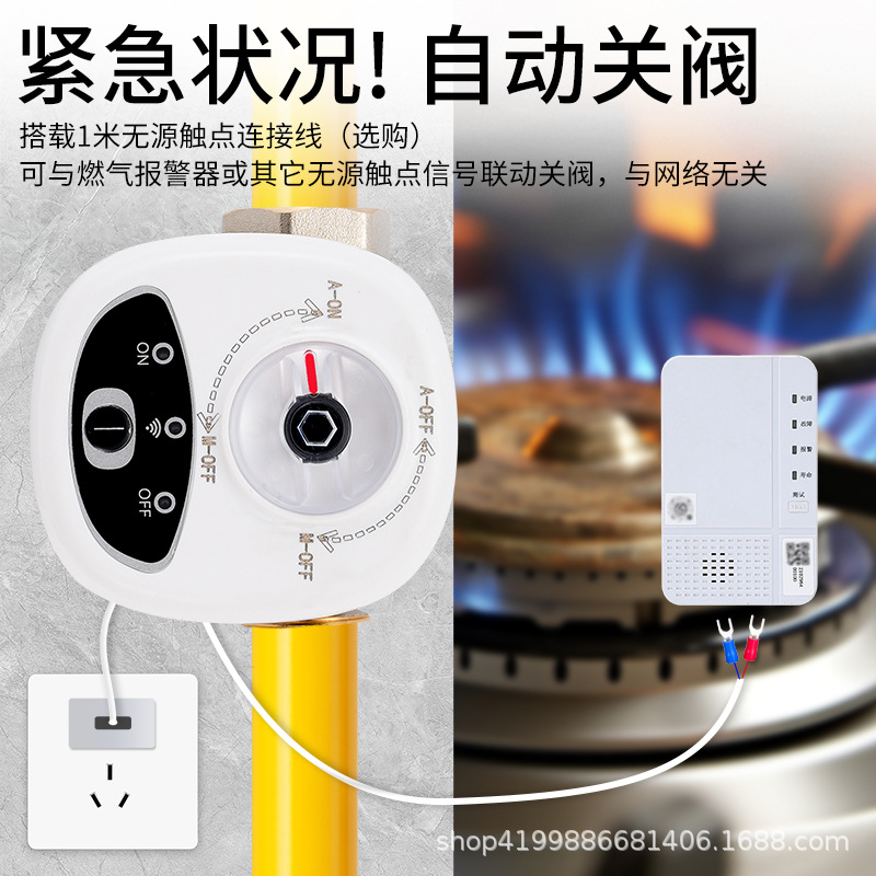 Shuixiang has been connected to the Tuya smart valve, which is linked with the water immersion guard sensor and gas alarm. When there is a leakage, it will automatically shut off Specification drawing