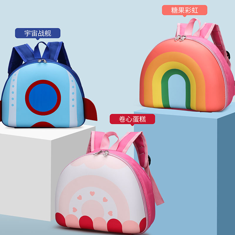 The new cartoon 3D children's schoolbag is lightweight and reduces the burden. It is suitable for boys and girls, primary school and kindergarten backpacks, and student bags details Picture