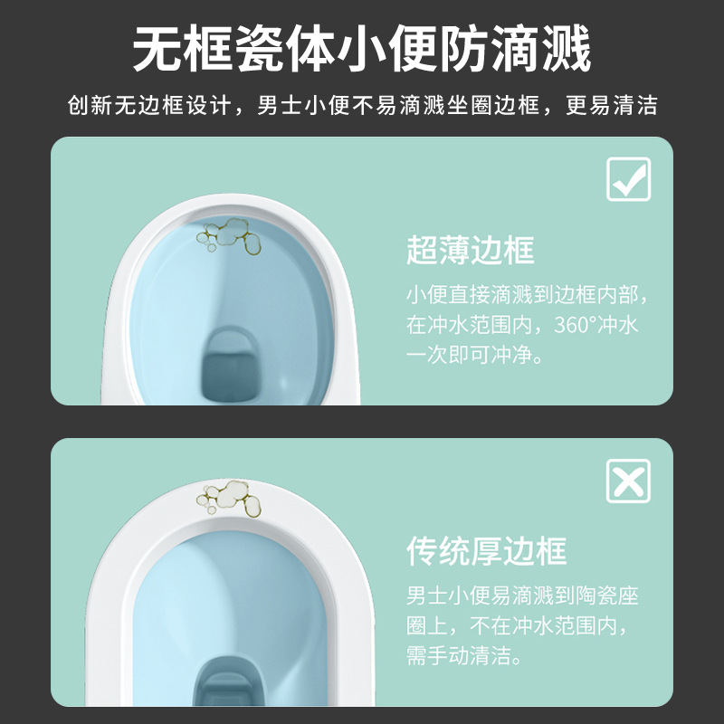 Chaozhou toilet: Small-sized siphonic high-flush toilet, silent, splash-proof and odor-proof toilet, home and hotel project Specification drawing