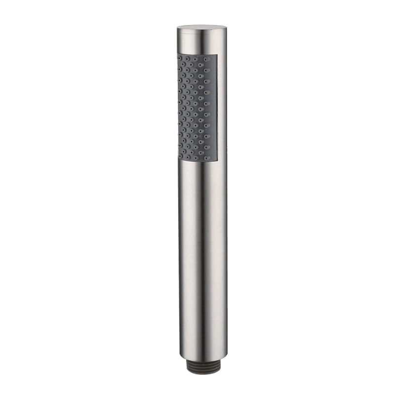 304 stainless steel cylindrical shower head, hand-held rain shower head, hand-spray showerhead, universal shower head Item Picture