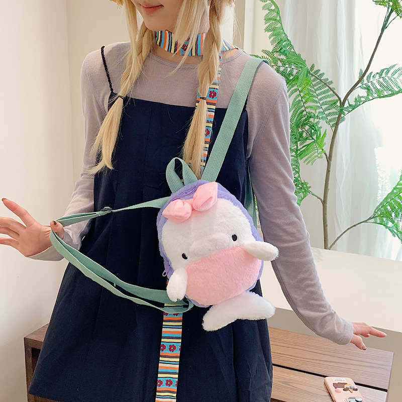 Cartoon plush toy backpack, new autumn and winter style, cute and girlish girl backpack, fashionable storage small backpack wholesale details Picture