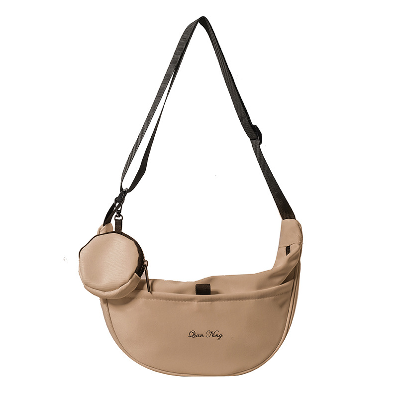 Japanese minimalist dumpling bag 2024 New sporty style large capacity crossbody bag for students, single-shoulder commuting bag for girls Item Picture