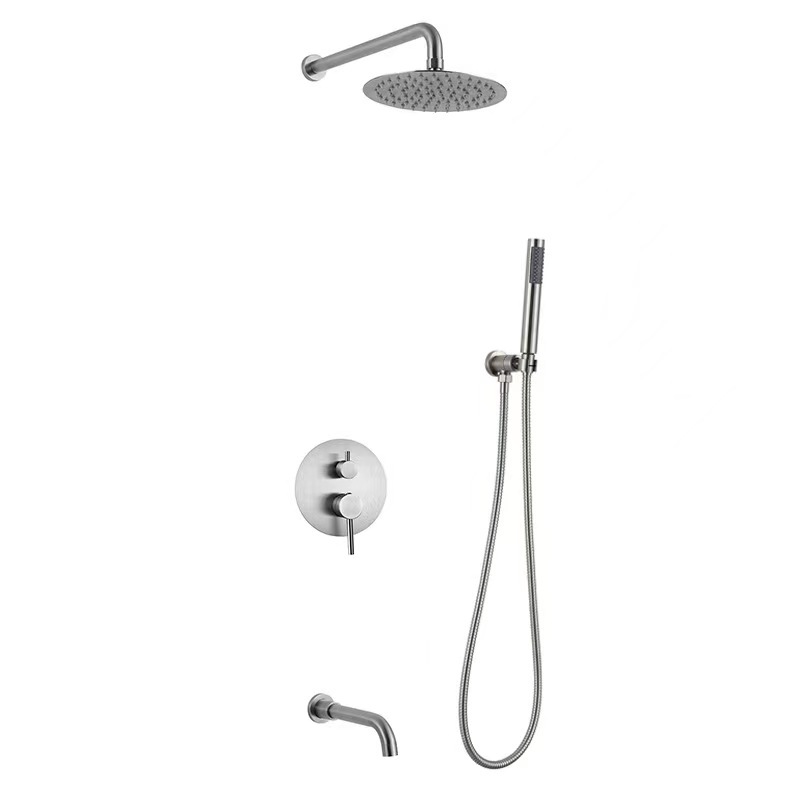 Foreign trade shower head set, cold and hot built-in wall concealed shower faucet Specification drawing